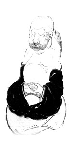 Hotei, von Zen-Meister Hakuin, Japan 18 Jh. Eisei Bunko