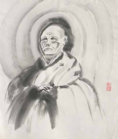Zen-Meister beim Kinhin