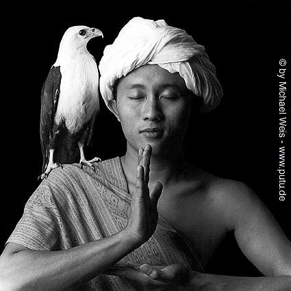 Meditationsposter PUTU-with-LADY (Bali, 1989)